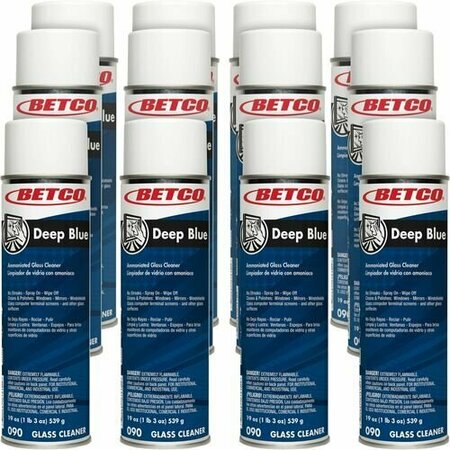 BETCO Cleaner, Foam, Ammonia, f/Glass/Multipurpose, 19oz, WE, 12PK BET0902300CT